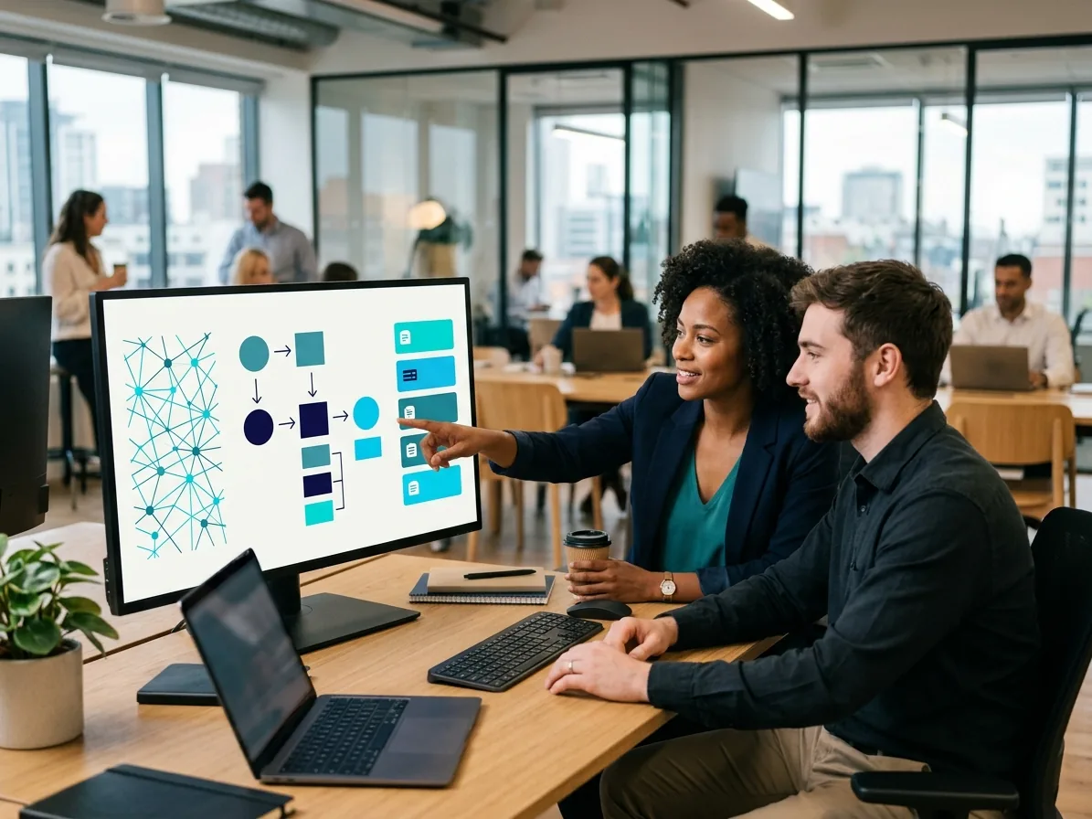 IT-engineers bekijken de HaloITSM + Lansweeper-integratiestroom van asset discovery naar CMDB en tickets